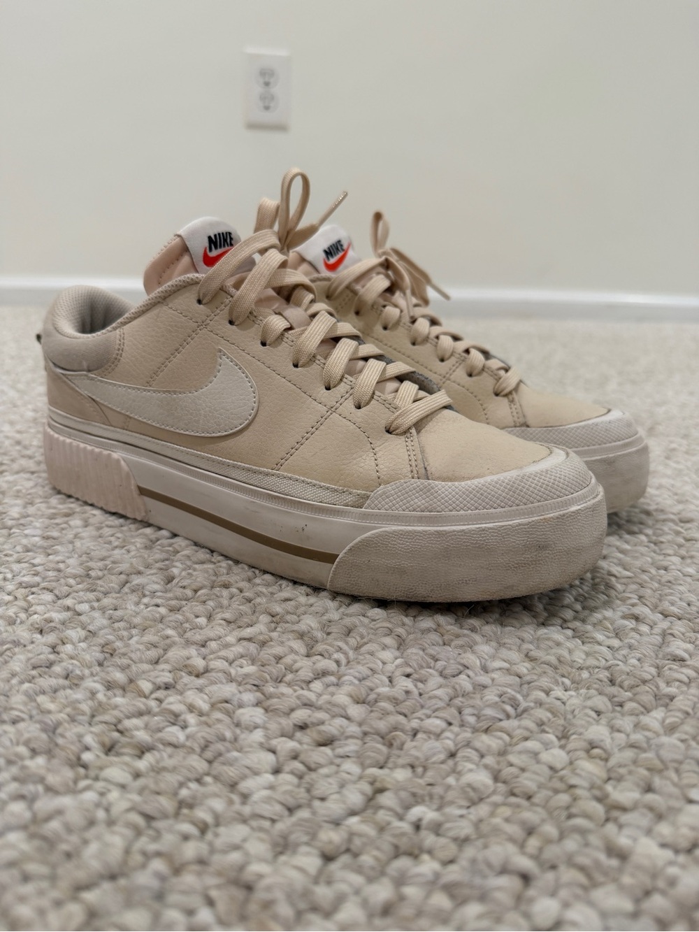 Nike Court Legacy Lift Women’s Pearl White Phantom - Picture 2 of 8